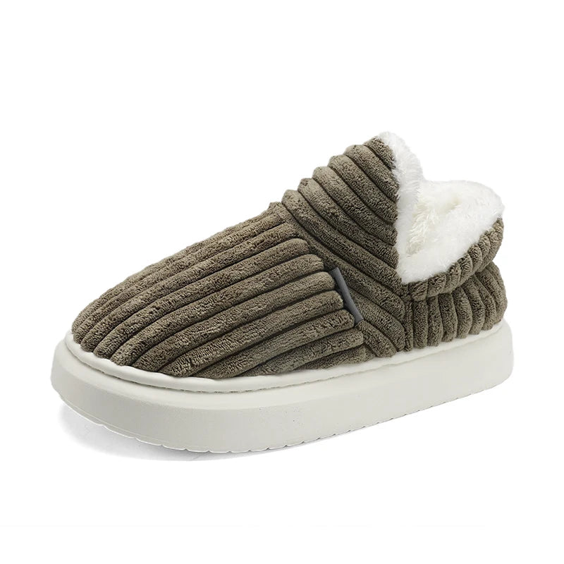 Damen Slipper | Orthopädische Unterstützung | Flauschige Cozy Sohle | Weiche Velours-Optik