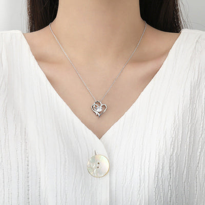 Diamanten Liebes Herz Halskette