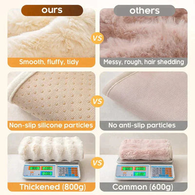 Sofaüberwurf aus Plüsch | Rutschfest | Dickes Kaninchenfell-Design | Waschbar & Weich