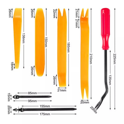 Auto Befestigungsclips Set | Nylon Clips mit Werkzeug | Universal für Stoßstangen & Türverkleidung