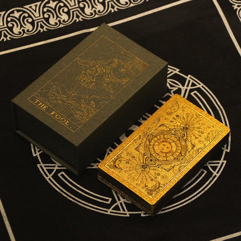 Tarotkarten Set | 78 Karten mit Anleitung | Goldprägung & Premium-Box