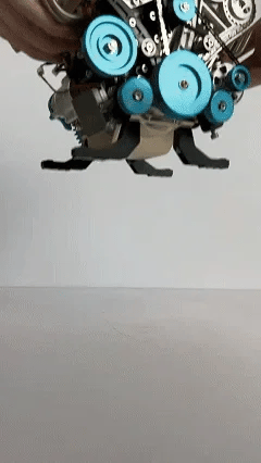 Auto Motor Modell Bausatz | 8-Zylinder | Sammlerstück aus Massivharz | Lern- & Dekoobjekt