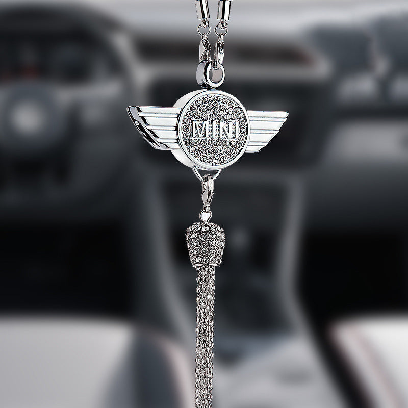 Auto-Logo Parfüm-Anhänger | Kristall & Zinklegierung | Funkelnde Dekoration & Geschenkidee
