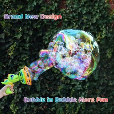 Dinosaurier Seifenblasen Blaster | Tragbar & Leise | Kindersicheres ABS