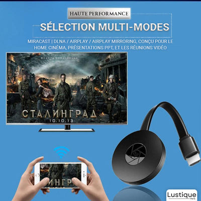 HDMI WiFi Projektor | Tragbarer Screen Mirroring Adapter | 1080P Full HD | Für iOS, Android & Windows