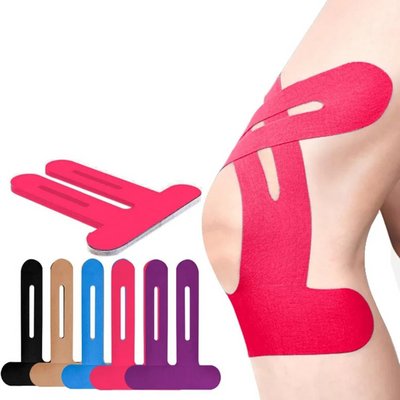 Kinesiology Knie Tape | Vorgeschnitten & Elastisch | Baumwolle, Atmungsaktiv & Wasserfest