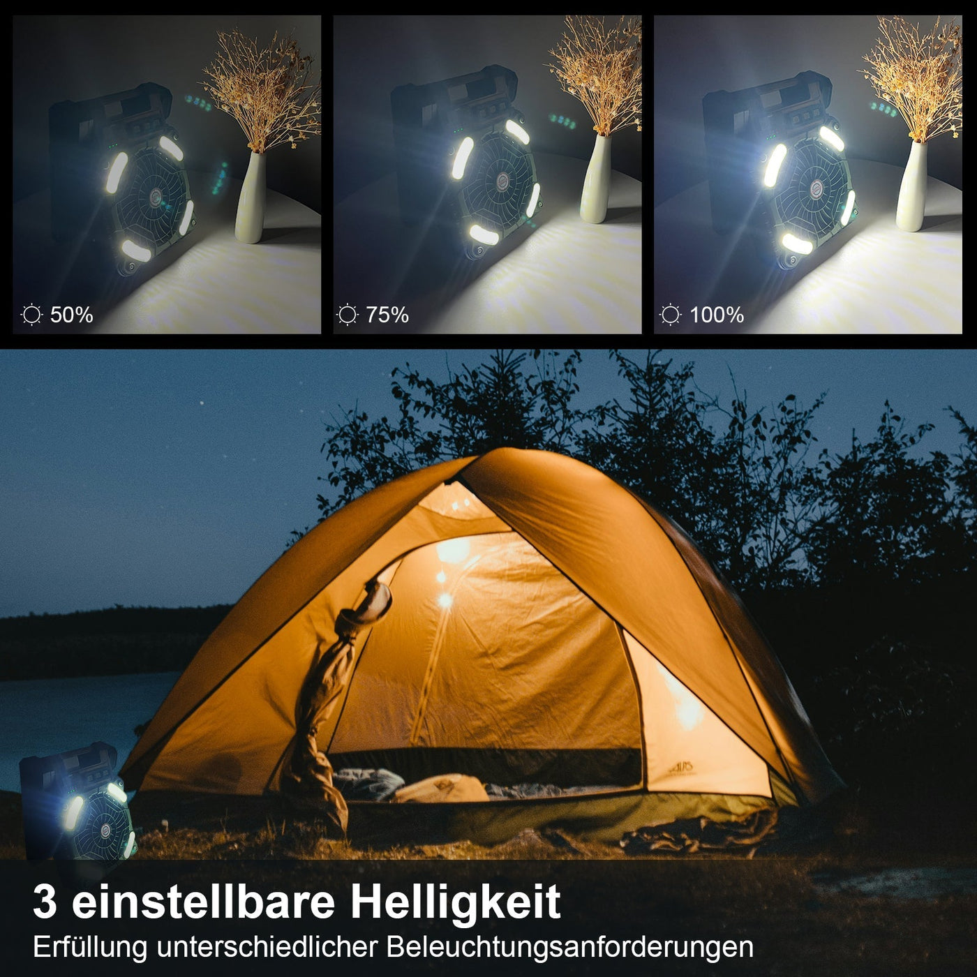 ZeltKühl™ Solarbetriebene Frische