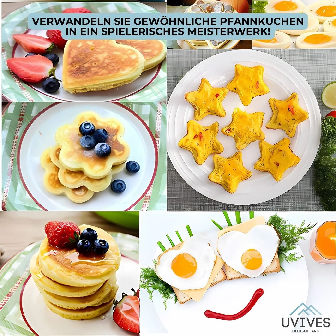 1+1 Gratis | Pfannkuchenform aus Silikon | Antihaft & Hitzebeständig | Kreativer Pfannkuchenmacher