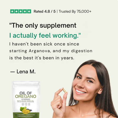 Oreganoöl Kapseln | Mit Schwarzkümmelöl & 85% Carvacrol | Natürliches Darmwohl & Immunsupport