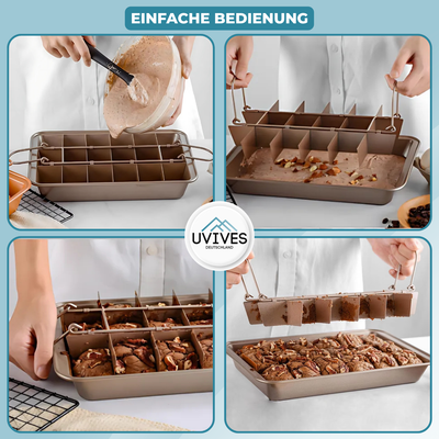 Backform mit Trennwand | 18 Stücke | Antihaftbeschichtet & Spülmaschinenfest
