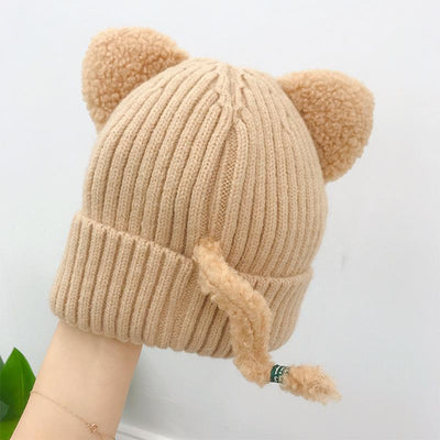 Winter-Strickmütze mit Katzenohren | Warm & Weich | Einheitsgröße für Damen