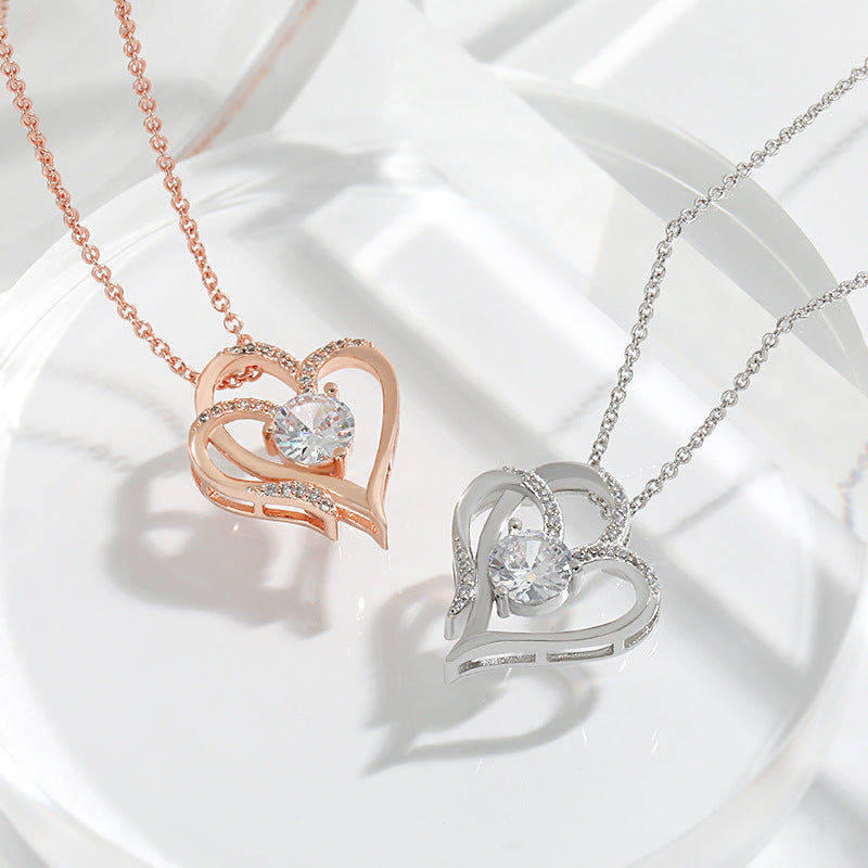 Diamanten Liebes Herz Halskette