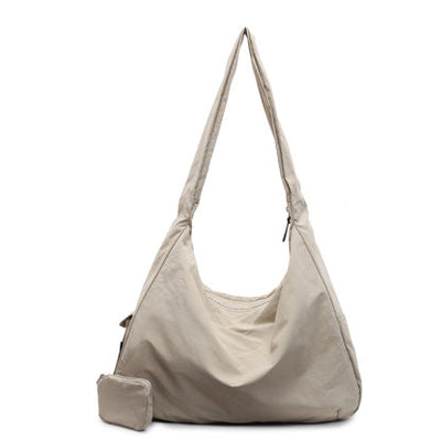 Damen Umhängetasche | Große Umhängetasche mit Außentasche | Lässig & Modisch | Hobo Tasche