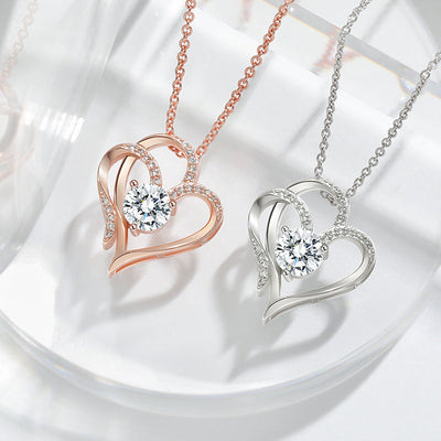 Diamanten Liebes Herz Halskette