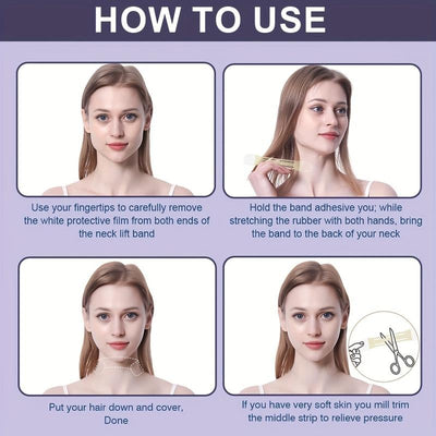 Hals- & Gesichtslifting Tape | Sofortiger Straffungseffekt | Unsichtbar & Hautfreundlich
