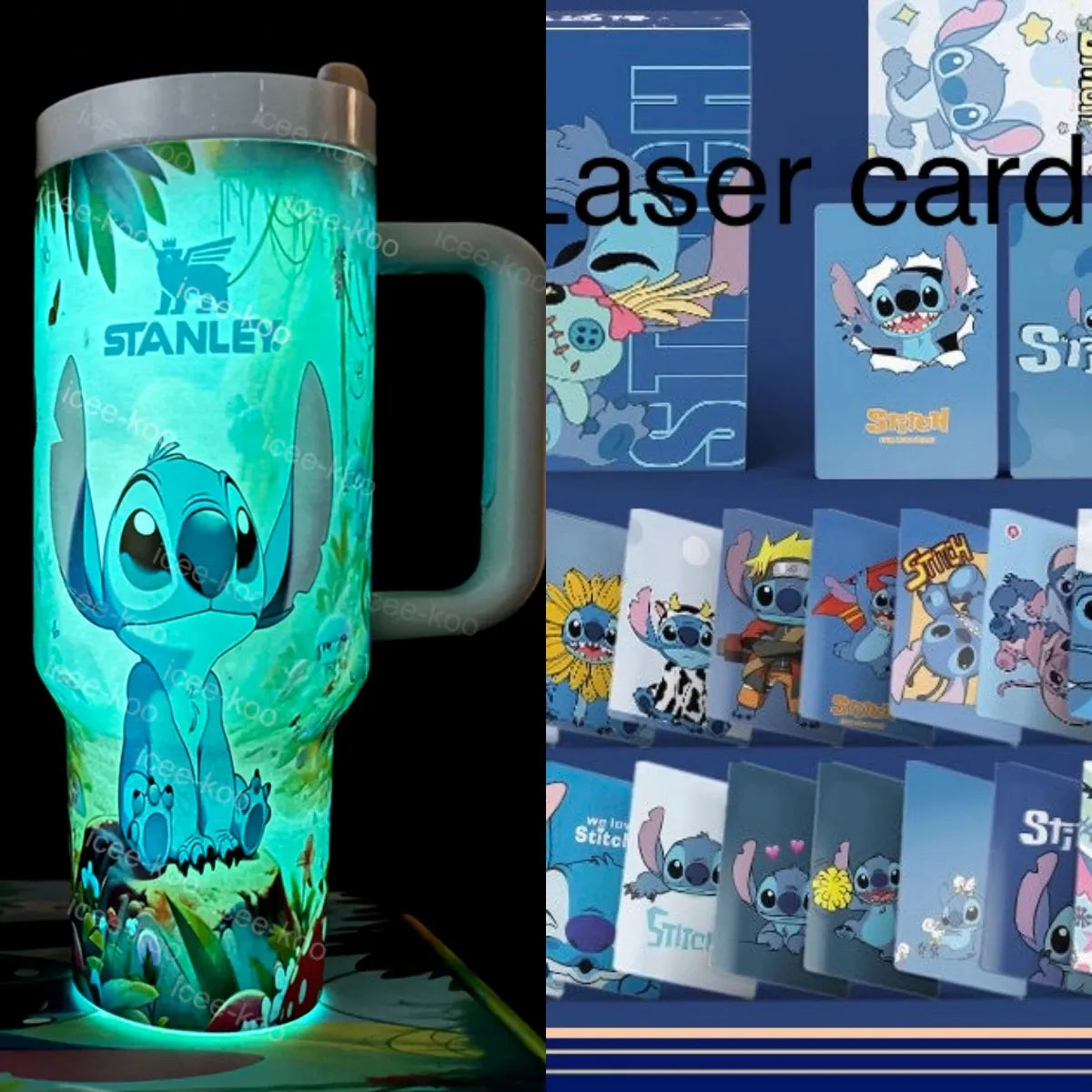 Leuchtender Tumbler Jack & Sally | Leuchtender Becher 1200 ml | Isoliert & Doppelwandig | Halloween & Weihnachts Edition