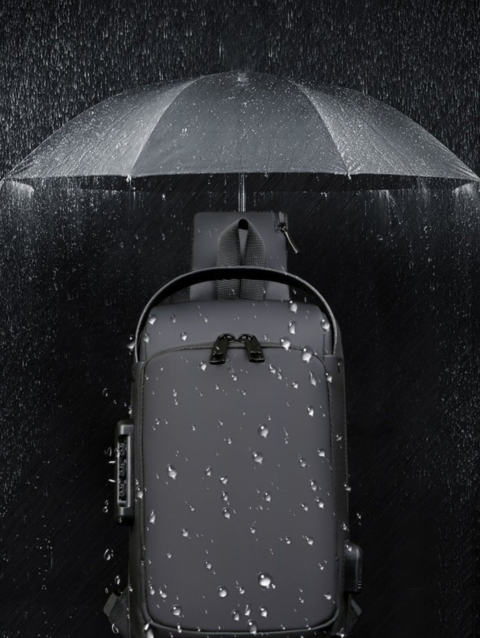 Anti-Diebstahl Tasche | USB-Ladeanschluss | Wasserfest & Passwortschloss