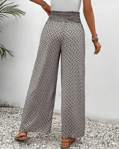 Sommerhose Mit Hoher Taille Für Damen | Geometrischer Druck