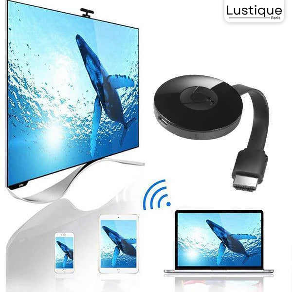 HDMI WiFi Projektor | Tragbarer Screen Mirroring Adapter | 1080P Full HD | Für iOS, Android & Windows