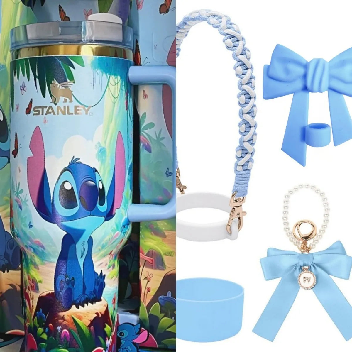 Leuchtender Tumbler Jack & Sally | Leuchtender Becher 1200 ml | Isoliert & Doppelwandig | Halloween & Weihnachts Edition