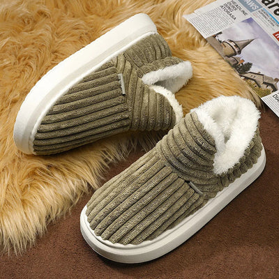 Damen Slipper | Orthopädische Unterstützung | Flauschige Cozy Sohle | Weiche Velours-Optik