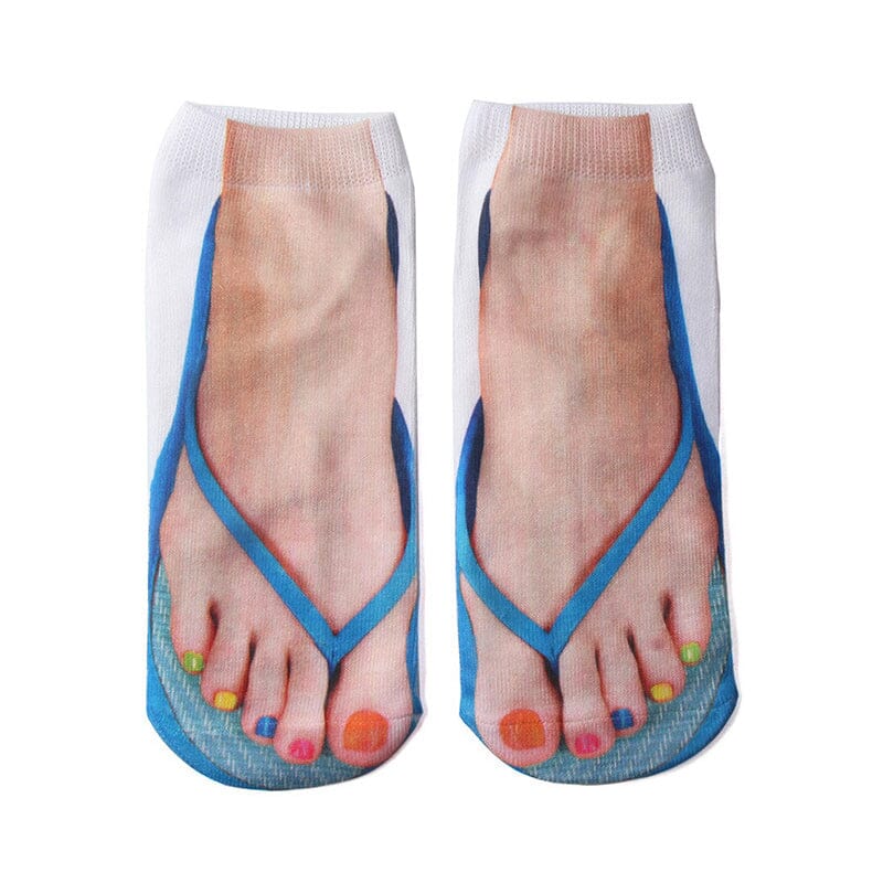 Damen Motivsocken | Maniküre-Print Design | Weiches Baumwollmischgewebe | Bequem & langlebig