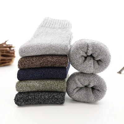 WarmWool™ 5 Paar Thermosocken aus dicker Wolle