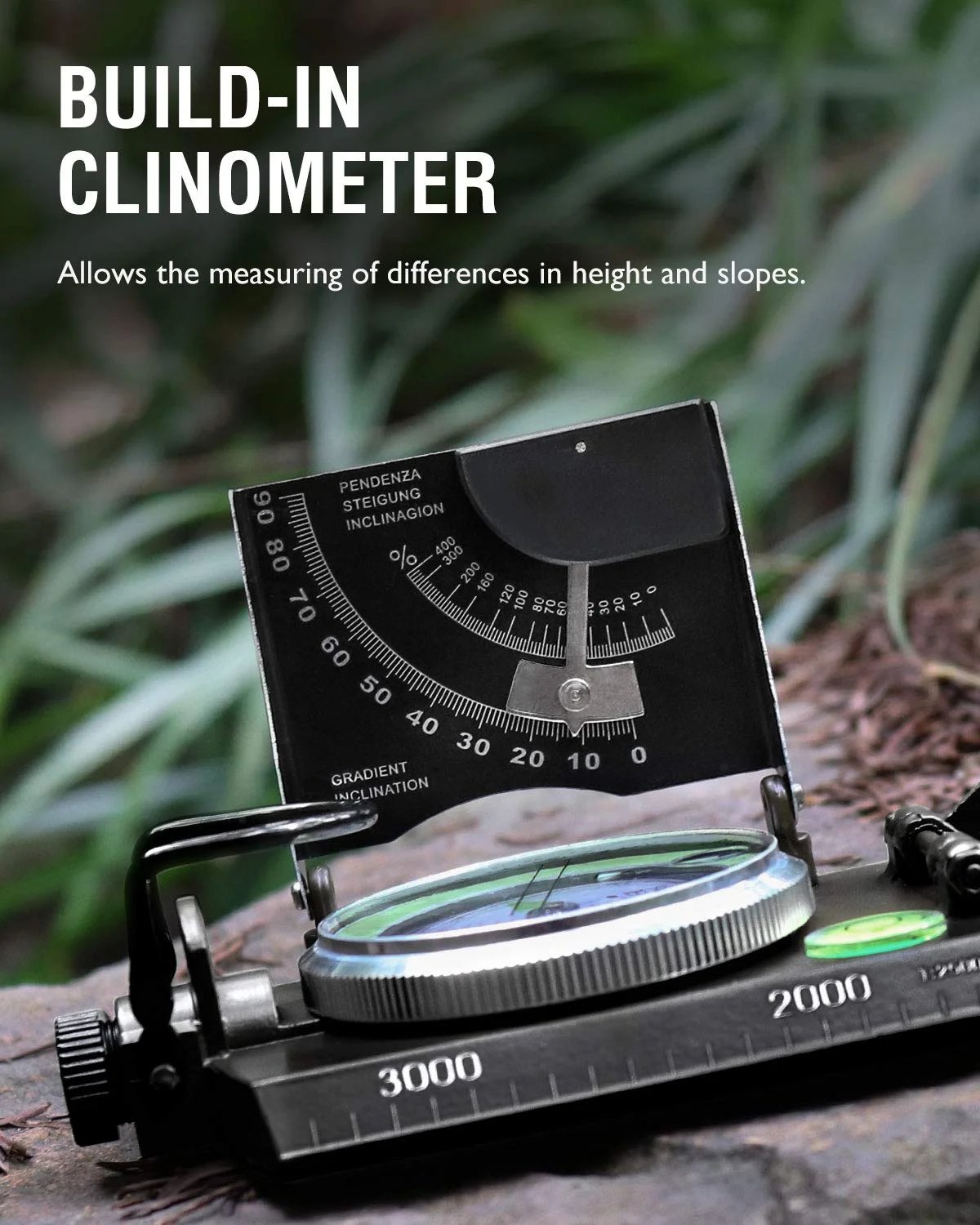 Militär Kompass mit Klinometer | Wasserdicht | Outdoor Navigation & Orientierung