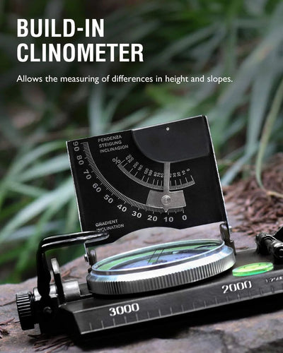 Militär Kompass mit Klinometer | Wasserdicht | Outdoor Navigation & Orientierung