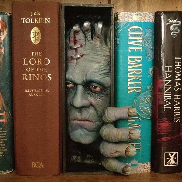 Bücherregaldekoration | Fantasy-Horror Werwolf | Bücherregaleinsatz & Blickfang