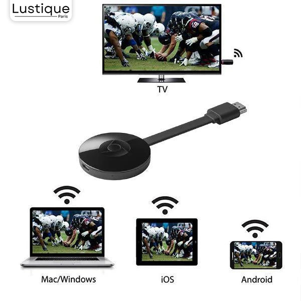 HDMI WiFi Projektor | Tragbarer Screen Mirroring Adapter | 1080P Full HD | Für iOS, Android & Windows