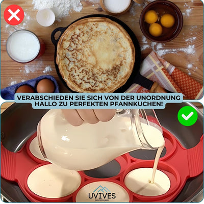 1+1 Gratis | Pfannkuchenform aus Silikon | Antihaft & Hitzebeständig | Kreativer Pfannkuchenmacher