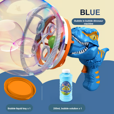 Dinosaurier Seifenblasen Blaster | Tragbar & Leise | Kindersicheres ABS