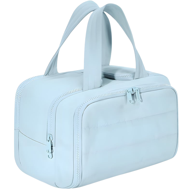 Damen Kulturtasche groß | Wasserdicht & Auslaufsicher | Leichtes Twill-Gewebe | 4 Fächer Reise-Organizer