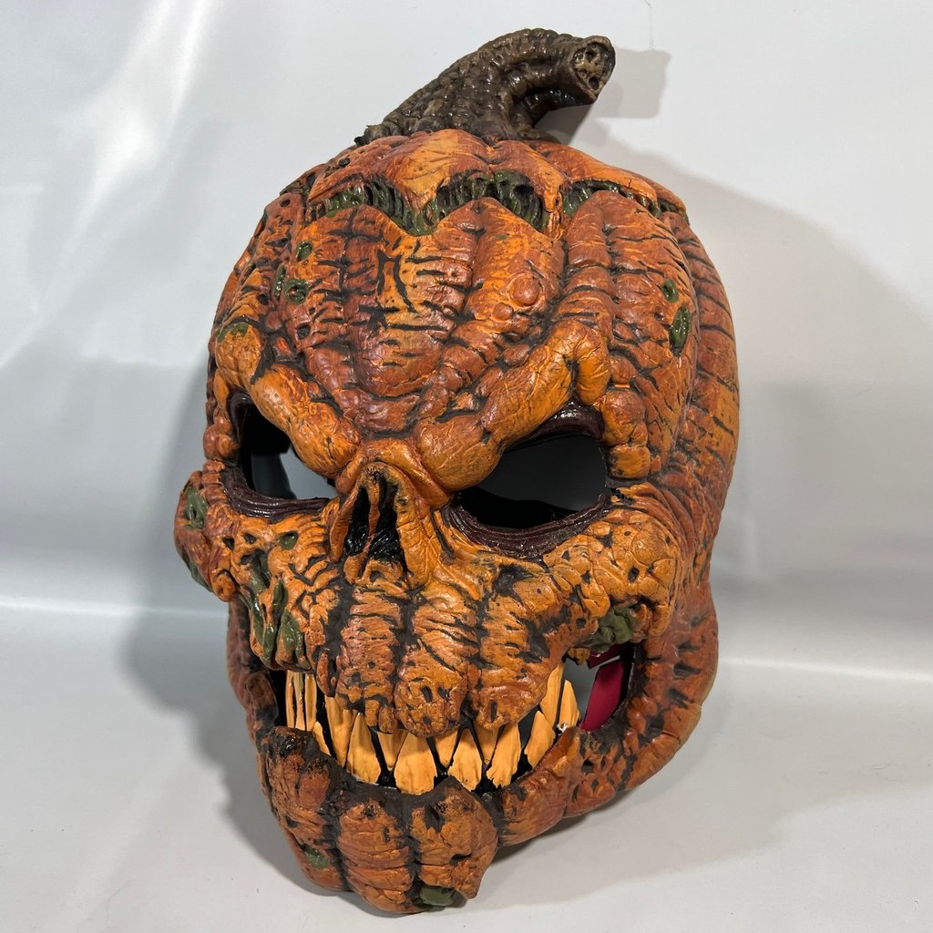 Halloween Kürbis Maske mit Anti-Bewegung | Dunkle Ernte Überkopfmaske | Beweglicher Mund & Gruseldesign | Komfortabel