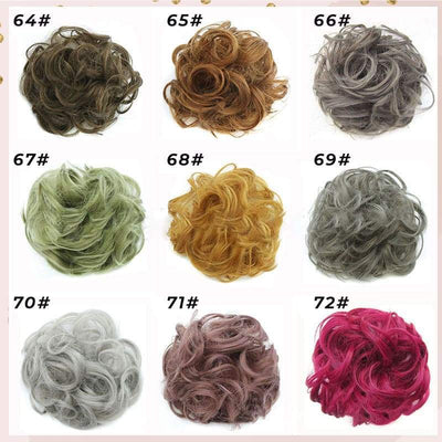 Haar Dutt Gummi | Messy Bun Erweiterung | Natürliches Aussehen | 74 Farben