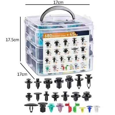 Auto Befestigungsclips Set | Nylon Clips mit Werkzeug | Universal für Stoßstangen & Türverkleidung