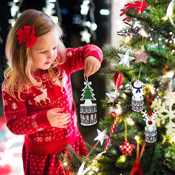 Weihnachts Geldhalter Anhänger | Holz Ornament zum Aufhängen | Kreatives Geschenk für Kinder
