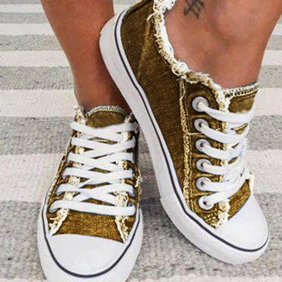 FloraWalk™ – Leinwand-Schnürsneaker mit Blumenmuster