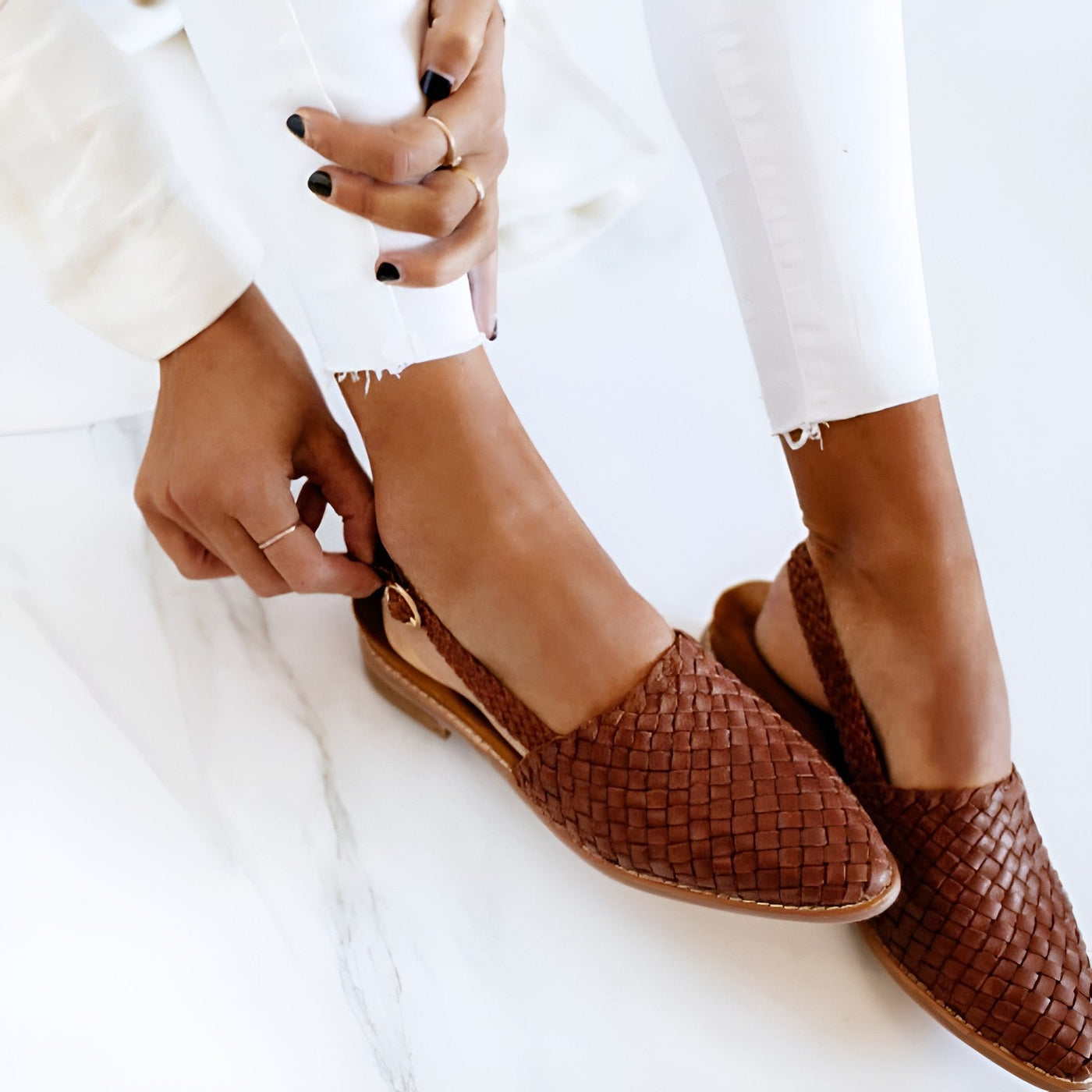 Leonie | Elegante orthopädische Flechtsandalen
