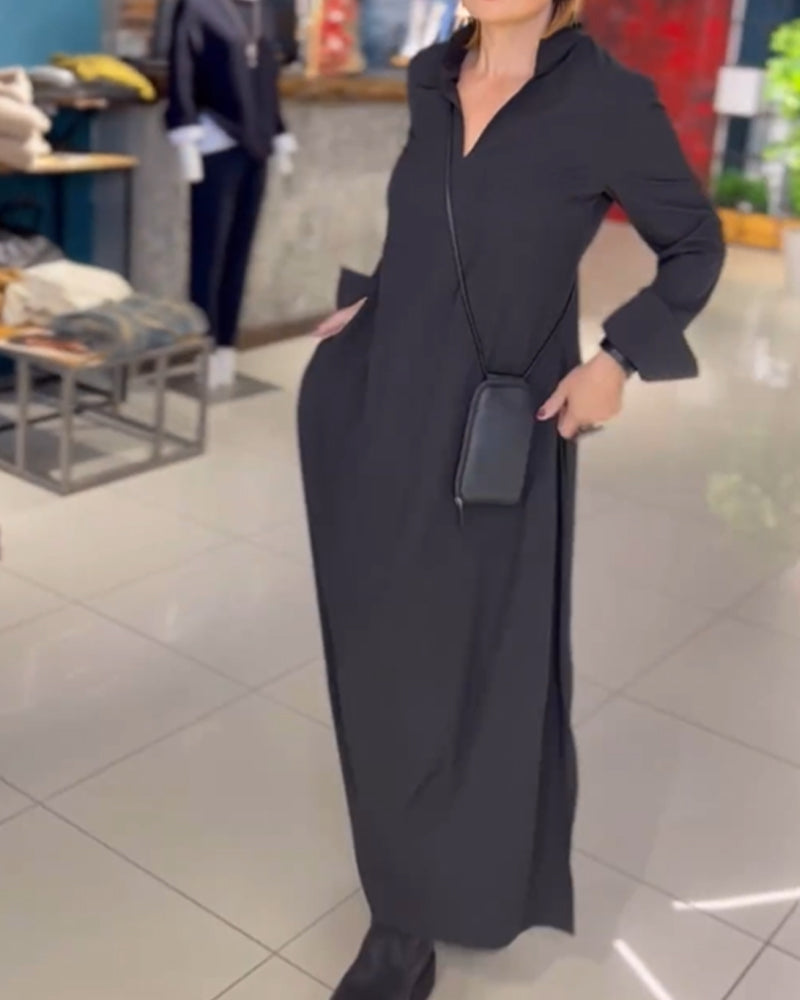 Evia | Anspruchsvoll Entspanntes Langes Kleid für Frauen