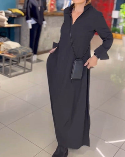 Evia | Anspruchsvoll Entspanntes Langes Kleid für Frauen
