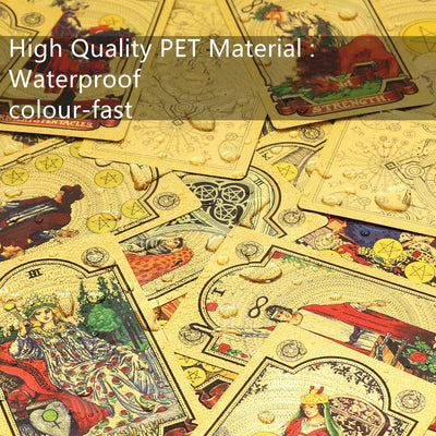 Tarotkarten Set | 78 Karten mit Anleitung | Goldprägung & Premium-Box