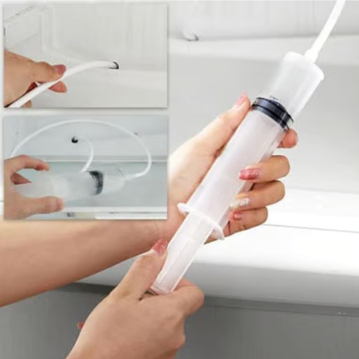Reinigungsset Kühlschrank & Abfluss | Flexible Bürste & Sprühflasche | Hygienische Tiefenreinigung
