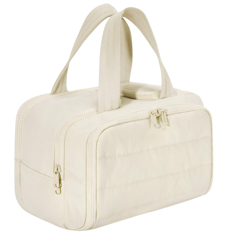 Damen Kulturtasche groß | Wasserdicht & Auslaufsicher | Leichtes Twill-Gewebe | 4 Fächer Reise-Organizer