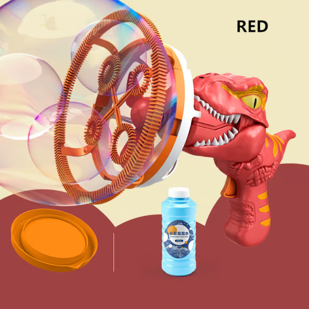 Dinosaurier Seifenblasen Blaster | Tragbar & Leise | Kindersicheres ABS