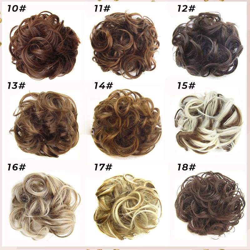 Haar Dutt Gummi | Messy Bun Erweiterung | Natürliches Aussehen | 74 Farben
