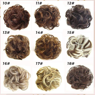Haar Dutt Gummi | Messy Bun Erweiterung | Natürliches Aussehen | 74 Farben