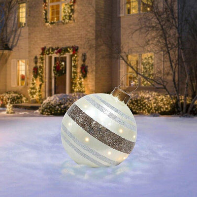 Weihnachts Deko Kugeln aufblasbar | PVC Outdoor Kugeln | Wetterfest & Wiederverwendbar | Verschiedene Designs