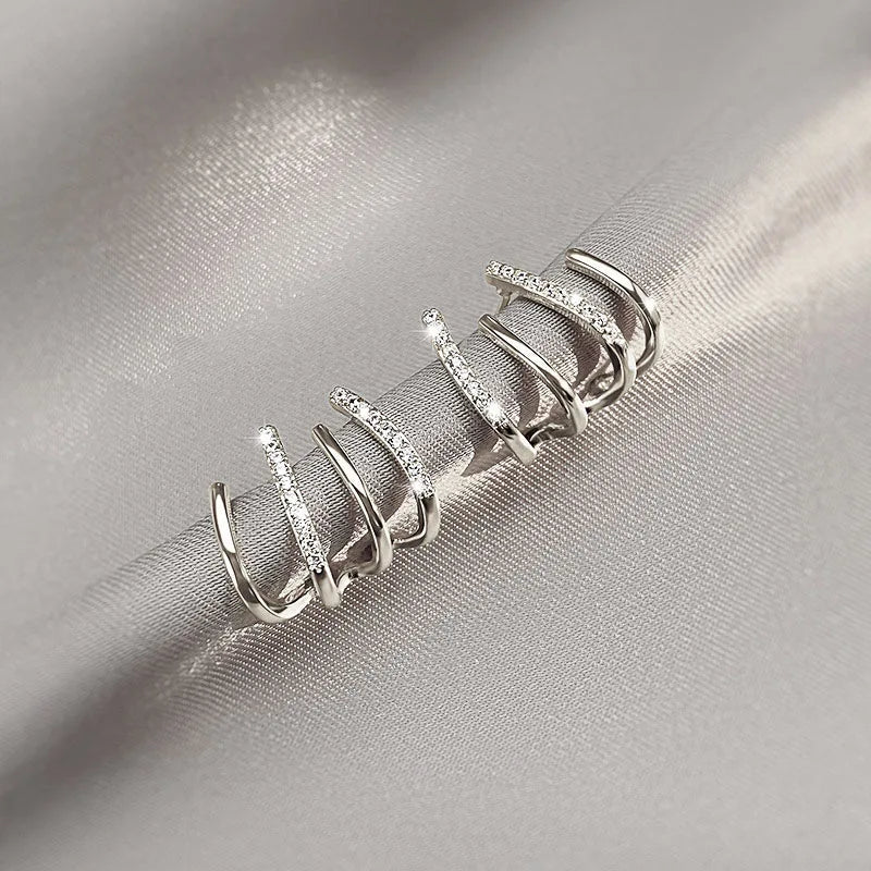 Damen Ohrringe | Leicht & hypoallergen | Elegantes Design mit funkelndem Finish | Vielseitig für Alltag & Abende